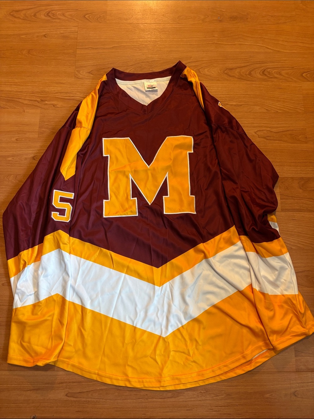 Men's Maroon and Gold Big Time Rush Logan Hockey Jersey